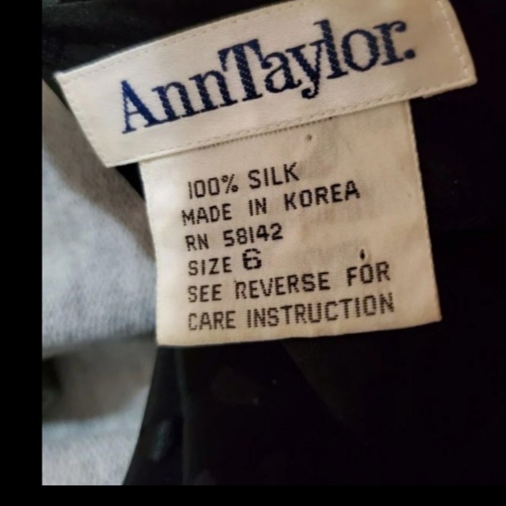 Vintage Anne Taylor 100% Silk Bubble Hem Dress 6 - Picture 5 of 7